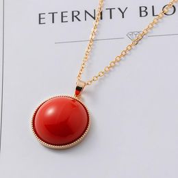 Pendant Necklaces Necklace For Women Colour Round Kpop Fashion Style Multiple Colours Chains Random Collocation And Changeable StylePendant