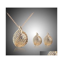 Earrings Necklace Bridesmaid Jewellery Set Wedding Long Pendants Gift Indian African Jewellery Party Sets Drop Delivery Dh4Sx