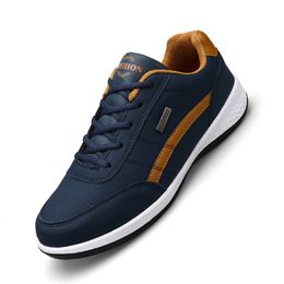 Dress Shoes Mens Sports Sneakers Leather Waterproof Outdoor Comfortable Flat Walking Shoe Man Athletic 230208