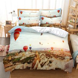 Bedding Sets Air Balloon Duvet Cover Set Boys Sports Theme Quilt Linen Fashion Children's Comforter Bed