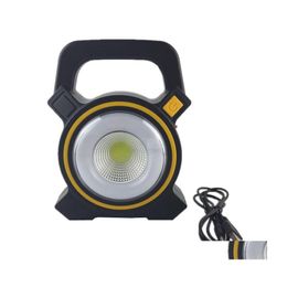 Other Outdoor Lighting Solar Cob Cam Light Usb Waterproof Searchlight Overha Projection Led Portable Gray 1 Pc Drop Delivery Lights Dhwpo