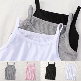 Camisoles & Tanks Summer Tank Tops For Girls Baby Clothes Cotton Children's T-shirts Soft Comfortable Kids Sleeveless Solid Color