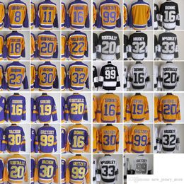 1967-1999 Movie Retro CCM Hockey Jersey Embroidery 99 Gretzky 8 Doughty 11 Anze Kopitar 16 Dionne 18 Taylor 19 Butch Goring 20 Robitaille 23 Brown 30 Vachon 32 Quick