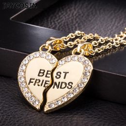 Pendant Necklaces Friend Unisex Mens Womens Heart Necklace Jewellery Chain One And A Half Simple Couple Gift 2023