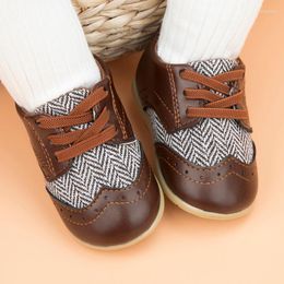 First Walkers Born Arrival Baby Shoes Classical PU Leather Toddler Rubber Sole Soft Anti-slip Infant Boy Moccasins 0-2Y