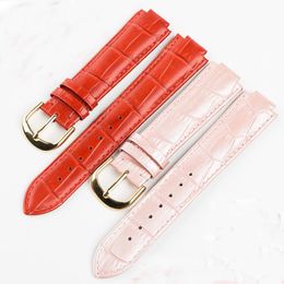 Watch Bands Cowhide Strap Convex Ladies Chain 14mm 16mm 18mm 20mm 22mm Large Medium And Small Pin Buckle Accessories