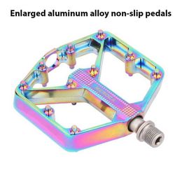 Bike Pedals MEROCA Bicycle Pedals Mtb Ultralight Anti-slip CNC BMX Bmx MTB Road Bike Pedal Flat Platform Footboard Bicycle Parts Accessories 0208