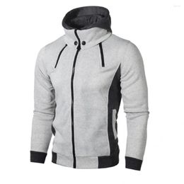 Men's Jackets Men Coat Stylish Breathable Spring Hoodie Double Zippers Hooded Autumn For Work