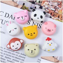 Other 20Pcs Lovely Animal Pig Rabbit Panda Monkey Resin Components Crafts Hair Bow Flatback Cabochons Scrapbooking Diy Accessories Dr Qg