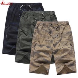 Men's Shorts Summer Casual 100% Cotton Cargo Men Knee Lenght Streetwear Overalls Camouflage Military Capri joggers Short Pants Y2302