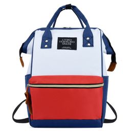 Tasche Organizer Mode Kontrast Farbe Reise Rucksack Baby Windel Tasche Frauen Rucksack Große Kapazität Mama Tasche Mutter Kinder Liefert 230208