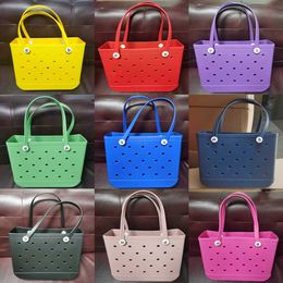 Large EVA Beach Bag Fashion Totebag Pineapple Leopard Print Rubber Bags Outdoor Handbag Soft Silicone Travel Storage Bag 230208
