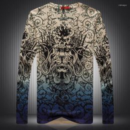 Men's T Shirts Creative Exquisite 3d Printing Fashion Luxury Long Sleeve Shirt Spring 2023 Quality Breathable Streetwear Men M-3XL