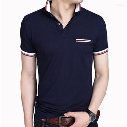 Men's Polos Short Sleeve PoloShirts Men Casual Design Summer Cotton Breathable Solid Tee Shirt Camisas Homme 5XL