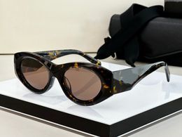 Havana Brown Oval Sunglasses for Women Sun Shades Occhiali da sole Designer Sunglasses Glasses UV400 Eyewear with Box