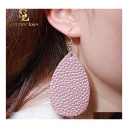 Dangle Chandelier Classic Leather Earrings For Women Ethnic Bomemia Drop Wedding Two Sides Printing Fashion Jewelry Wholesale Deliv Dhlwf