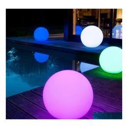 Night Lights Brelong Rechargeable Colour Led Ball Light Spherical With Remote Control Home Pool Party Dimmable 12Cm Drop Delivery Lig Dhouw