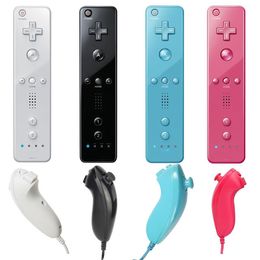 Game Controller New 2 in 1 Built in Motion Plus Remote and Nunchuck Nunchuk Controller Set Combo for Wii Remotes FAST SHIP