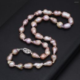 Chains Natural Freshwater Pearl Necklace Baroque Rice Shape Exquisite Accessories Women Personality Wedding Party Jewelry