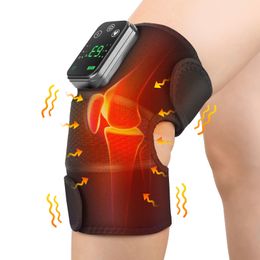 Leg Massagers Electric Heating Vibration Therapy Knee Elbow Leg Arthritis Massage Physiotherapy Joint Pain Relief Warm Wrap Knee Pad Massager 230207