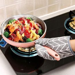 Table Mats & Pads Adults Heat-Resistant Gloves Floral Print Household Grilling With Mat For Microwave Oven BBQ Oven1