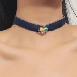 Choker Chokers Simple Short Velvet For Women Punk Neck Jewellery Gothic Simulated Pearl Necklace Fashion Accessories Collares Para MujerChoker