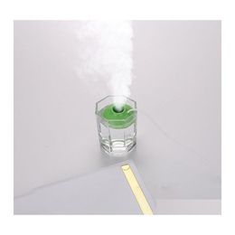 Night Lights Brelong Humidifier Usb Ufo Mini Portable Spacecraft Air Purifier Aromatherapy Hine Home Office Car Drop Delivery Lighti Dhrw2