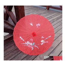 Umbrellas Adts Size Japanese Chinese Oriental Parasol Handmade Fabric Umbrella for Wedding Party P Ography Decoration Sea Ship Drop Dhmnw