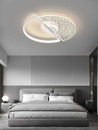 Ceiling Lights Bedroom ceiling light luxury high-end modern minimalist creative master bedroom room round lamp 0209