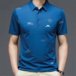 Men s Polos business golf wear summer sports simple men s short sleeved T shirt casual fashion outdoor polo shirt 230208