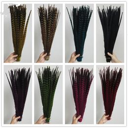 Craft Tools 100pcs lot Natural Pheasant Feathers for Crafts 40 45cm 16 18inch High Quality Diy Jewelry Wedding Decorations Feather Plume 230209