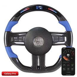Car Accessories Carbon Fibre Steering Wheel for Ford Mustang LED Performance