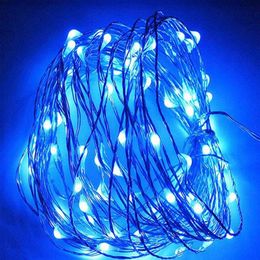 led string Battery Operated Micro Mini Light Copper Silver Wire Starry Strips For Christmas Halloween Decoration Indoor Outdoor Bedroom Wedding Party usastar