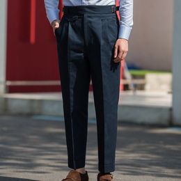 Mens Pants Spring Autumn Fashion Solid Color Suit Male Business Casual Loose High Waist Work V73 230209