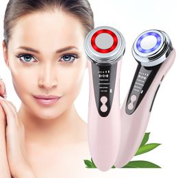 Home Beauty Instrument 5 in 1 Face Lift Devices Eye Care Skin Rejuvenation LED Light Anti Ageing Wrinkle Beauty Apparatus Massager for Face Slim 230208