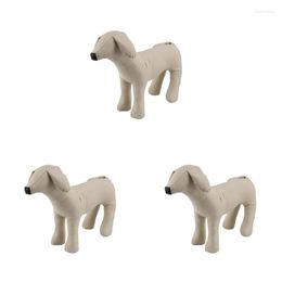 Dog Apparel 3X Leather Mannequins Standing Position Models Toys Pet Animal Shop Display Mannequin White M
