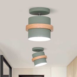 Lights Nordic Balcony Entrance Light Porch Hallway Corridor Macarons Colourful Iron Sconces Adjustable Joint LED Ceiling Lamp 0209