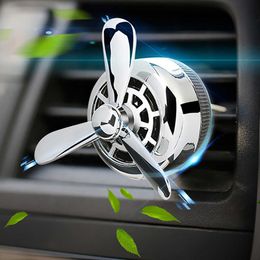 Interior Decorations Car Freshener Alloy Air Force 3 Perfume Solid Fragrance Smell Diffuser Automobiles Propeller Aromatic Outlet Vent Clip 0209
