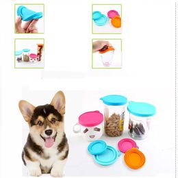 Factory Pet Food Bowls Feeders Can Cover Universal Silicone Can Lids for Dog Cat Food Cans Fits Most Standard Size BPA Free