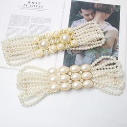 Belts Woman Waist Chain Pearl Jewelry Elegant Dress Handmade Beaded Belt Imitation Body AccessoriesBelts