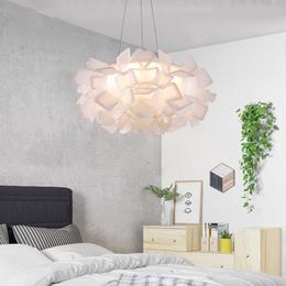 Italia Design Lampada a sospensione PP Acrilico Paralume a forma di fiore LED Lampade a sospensione a soffitto per soggiorno Camera da letto 0209