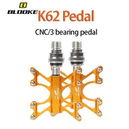 Bike Pedals BLOOKE Ultralight MTB Bicycle Pedal Seal 3 Bearings Aluminium Alloy Quick Release Pedals Flat Bike Parts Accessories 0208