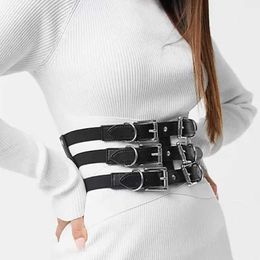 Belts Plus Size Elastic Corset Belt Female Waist Wide Belts For Women High Quality Stretch Cummerbunds Punk Goth Big Waistband G230207