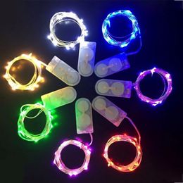 CR2032 Battery 10ft 30 LED Mini String Lights Waterproof Copper Wire Firefly Starry Lights DIY Wedding Party Mason Jars Christmas Decorations Warm White crestech