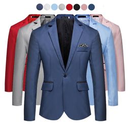 Mens Suits Blazers Fashion Casual Business Jacket Slim Fit Dress Blazer Wedding Cocktail Party 230209