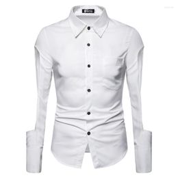 Men's Casual Shirts 2023 Spring And Autumn Men's Long Sleeve Korean Fashion Street Clothing Personality Cute Hawaiian Hollow Out Men