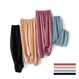 Women's Sleepwear Women Summer Cotton Sleep Bottoms Loungewear Soft Bloomers Loose Beach Shorts Oversize Home Pant Casual Pyjamas Nighty