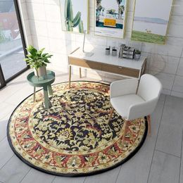 Carpets Boho Round Carpet Luxury Retro Computer Chair Floor Mats Persian Bedroom Living Room Decoration Home Entrance Door Mat