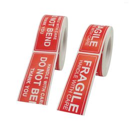 Gift Wrap 500 Labels Fragile Stickers Handle With Care Do Not Bend Rectangle Durable 1x3inch For Transportation Safe Worker