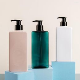 Storage Bottles 400ml PET Liquid Soap Dispenser Empty DIY Shampoo Shower Gel Lotion Pump Refilable Bottle Home Portable El Bathroom